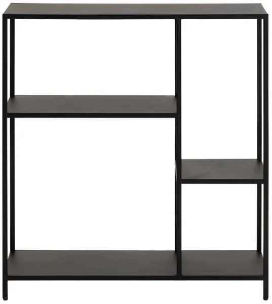 ACT NORDIC Newcastle bogreol, m. 3 hylder - sort metal(H:86cm x79,5cm x 30cm)